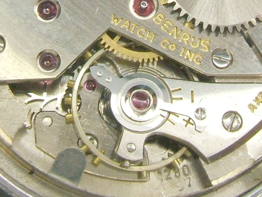Watch balance wheel close-up