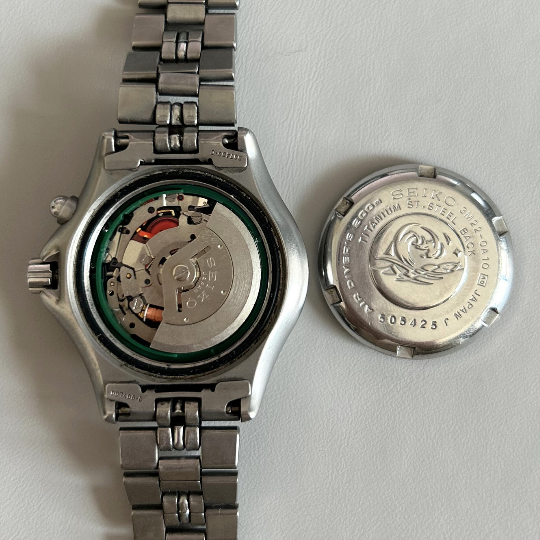 Seiko AGS 3M22 Kinetic Titanium Scuba 200m 38.4mm Vintage Watch archive photo 10