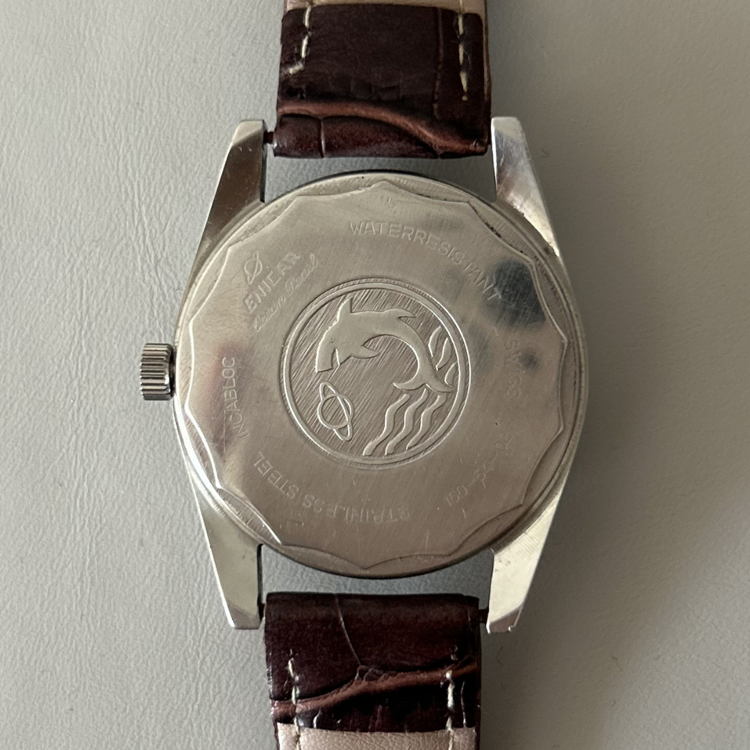 Vintage ENICAR AR-160 1970s Swiss Manual Wind 36mm – Runs archive photo 2