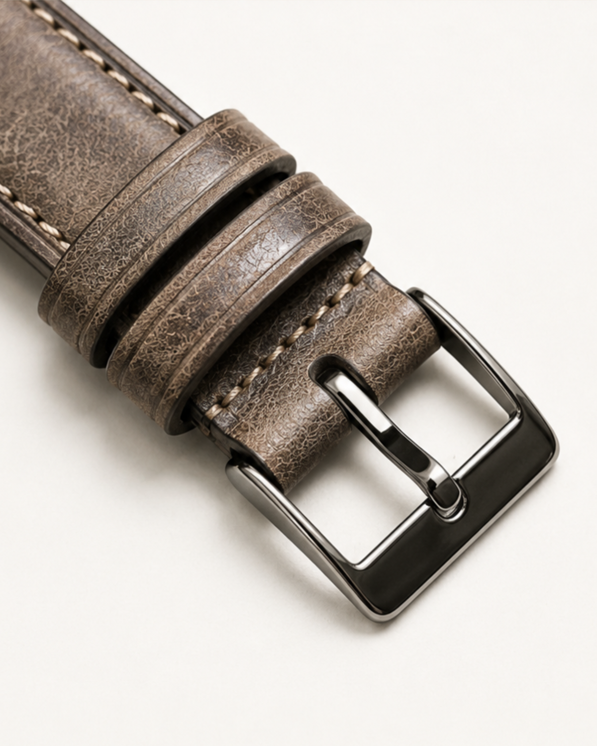 Vintage Waxed Cowhide Leather Watch Strap 18 19 20 21 22mm