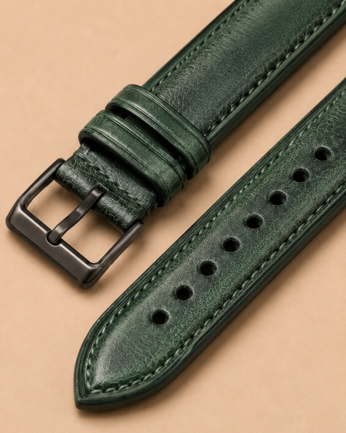 Vintage Waxed Cowhide Leather Watch Strap 18 19 20 21 22mm