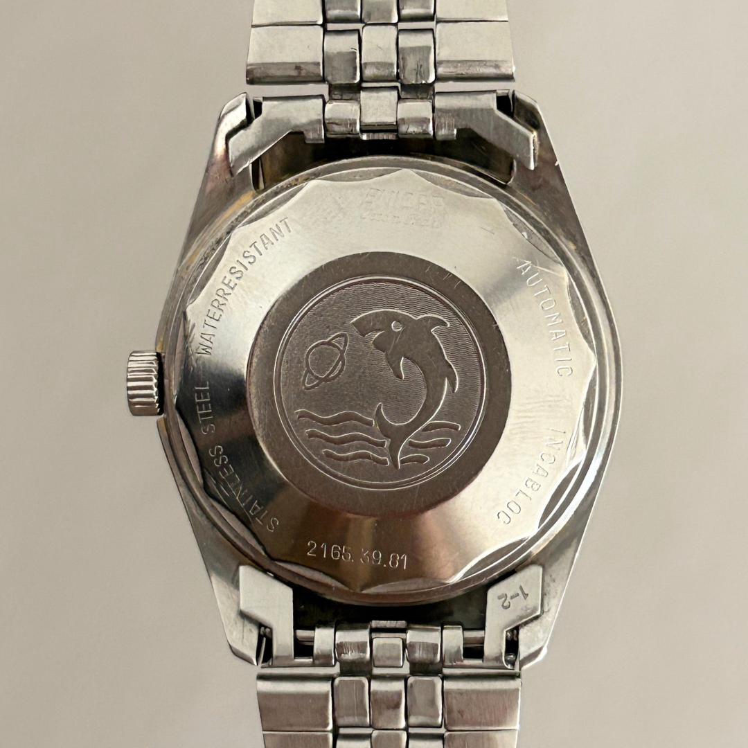 Vintage Enicar Ocean Pearl AR2168 Automatic Day-Date 25 Jewels Swiss Made 35.4mm archive photo 4