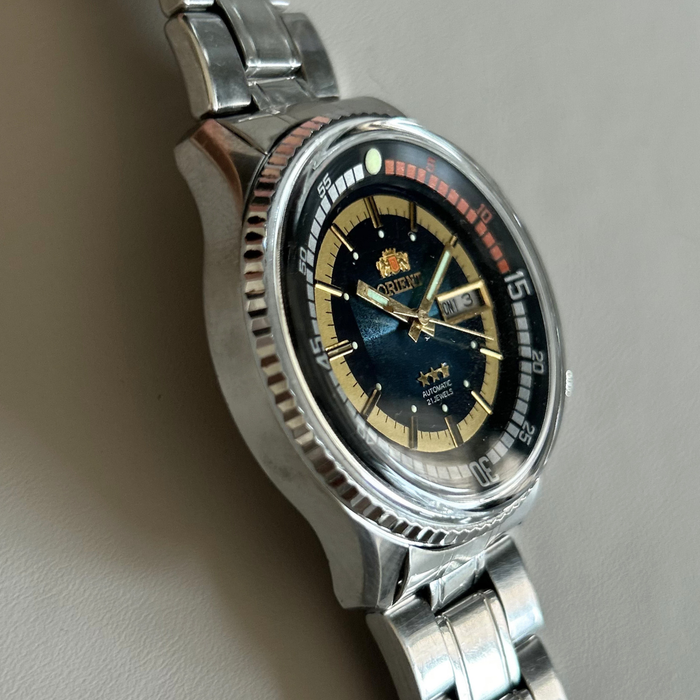 Vintage Orient 3 Star Day-Date Automatic 21J Cal. 46941 Ref 469620B-7G PT 42.2mm image 2