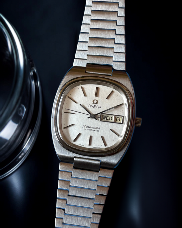 Omega Seamaster TV Day-Date Cal. 1020 Automatic Swiss Watch Steel Bracelet photo 1