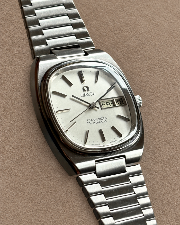 Omega Seamaster TV Day-Date Cal. 1020 Automatic Swiss Watch Steel Bracelet photo 2