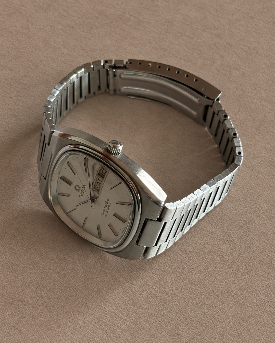 Omega Seamaster TV Day-Date Cal. 1020 Automatic Swiss Watch Steel Bracelet photo 9