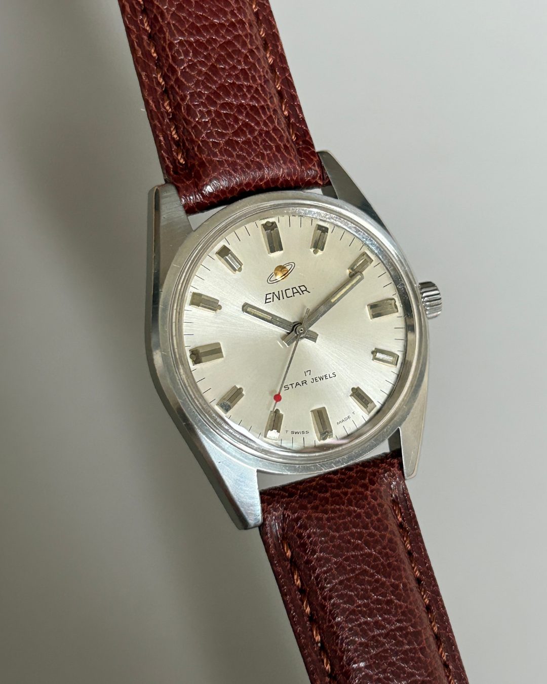 Enicar Ocean Pearl AR160 White Dial 17J Hand-Wind Men’s Watch Swiss