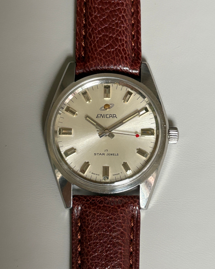 Enicar Ocean Pearl AR160 White Dial 17J Hand-Wind Men’s Watch Swiss