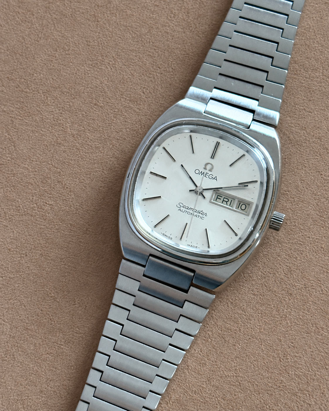 Omega Seamaster TV Day-Date Cal. 1020 Automatic Swiss Watch Steel Bracelet photo 21