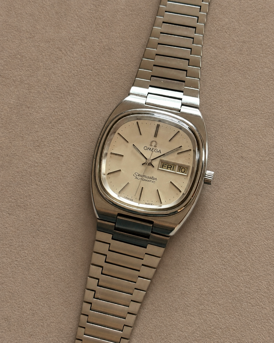 Omega Seamaster TV Day-Date Cal. 1020 Automatic Swiss Watch Steel Bracelet photo 10