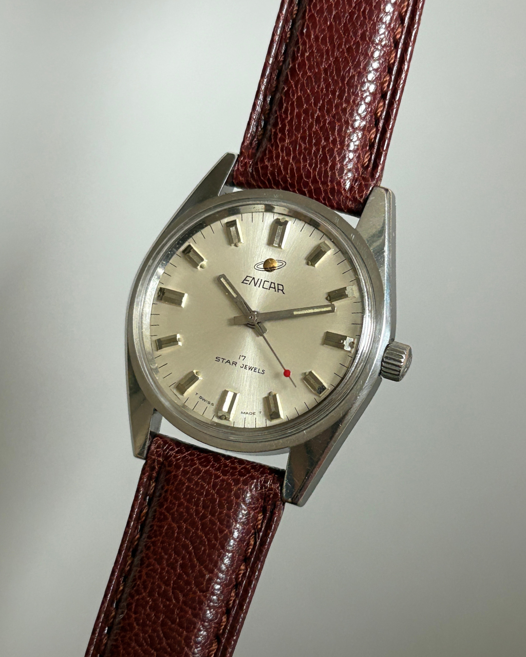 Enicar Ocean Pearl AR160 White Dial 17J Hand-Wind Men’s Watch Swiss