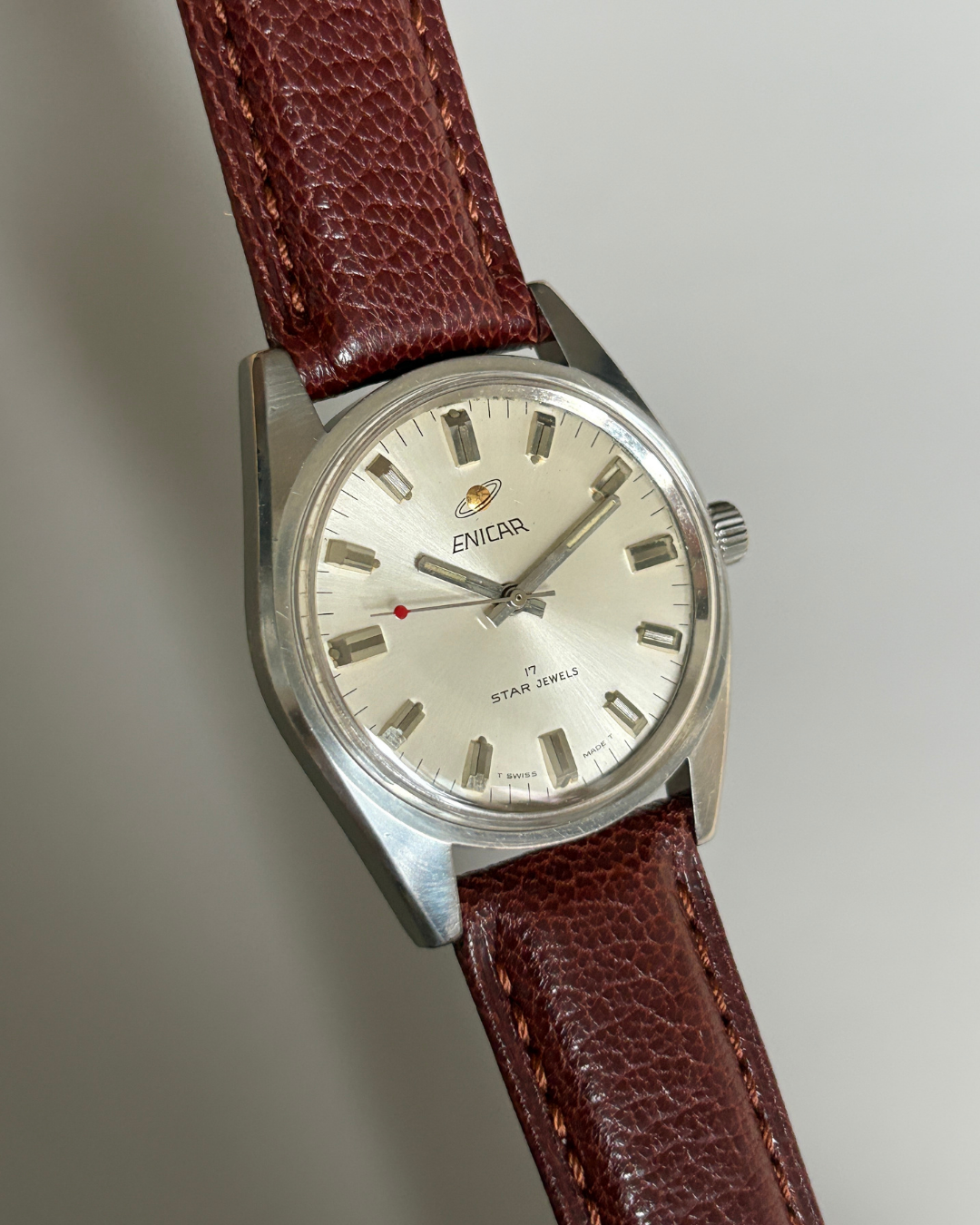 Enicar Ocean Pearl AR160 White Dial 17J Hand-Wind Men’s Watch Swiss