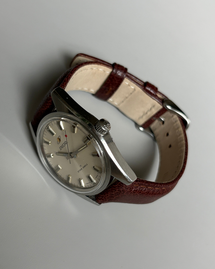 Enicar Ocean Pearl AR160 White Dial 17J Hand-Wind Men’s Watch Swiss