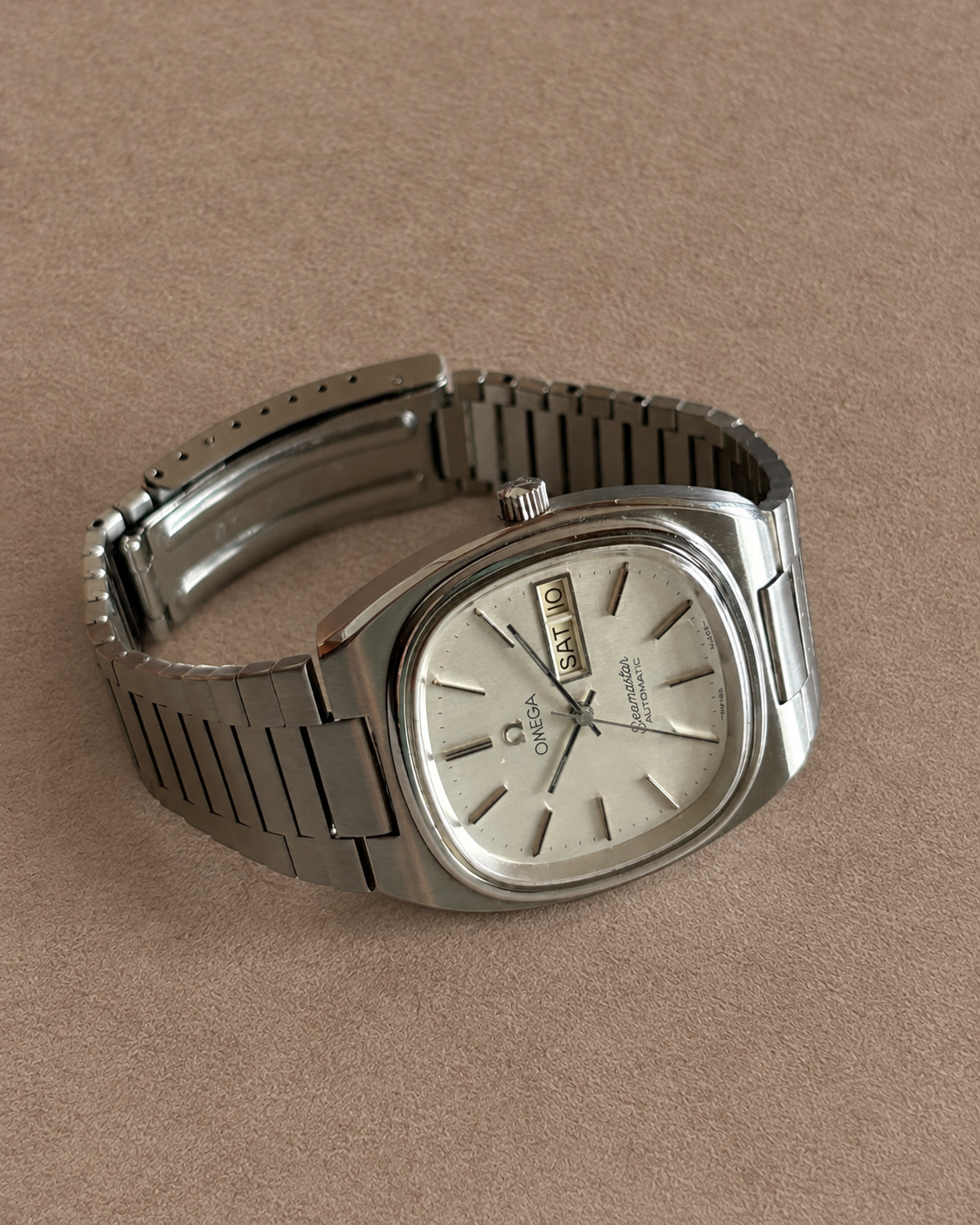 Omega Seamaster TV Day-Date Cal. 1020 Automatic Swiss Watch Steel Bracelet photo 8