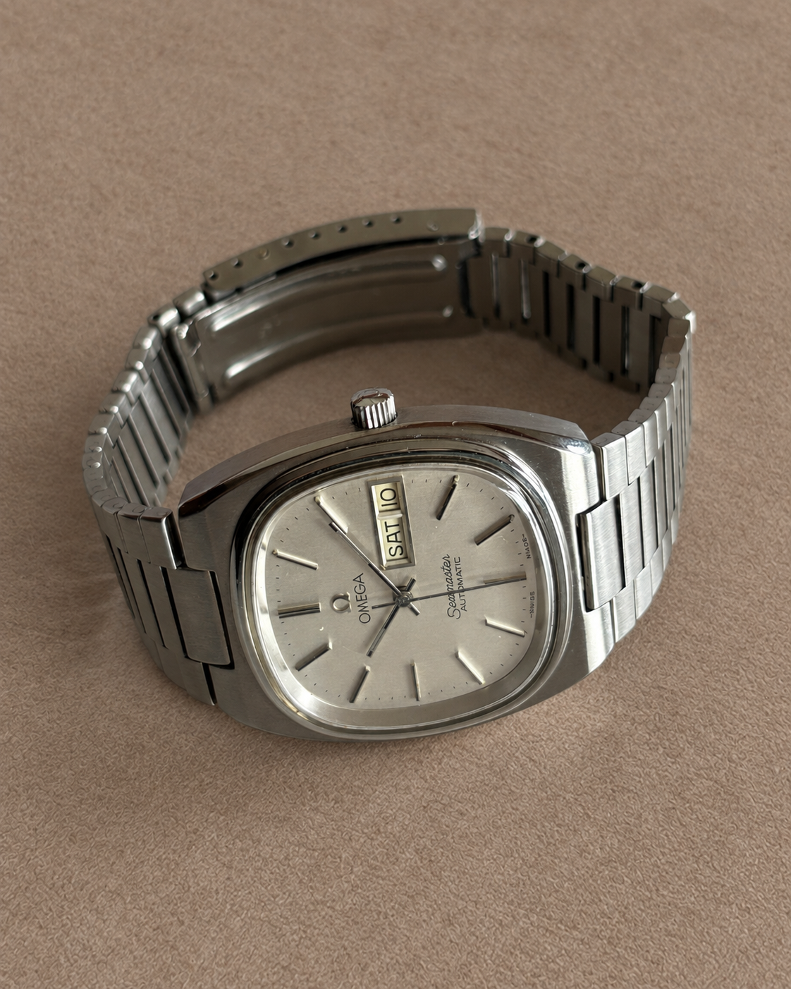 Omega Seamaster TV Day-Date Cal. 1020 Automatic Swiss Watch Steel Bracelet photo 6