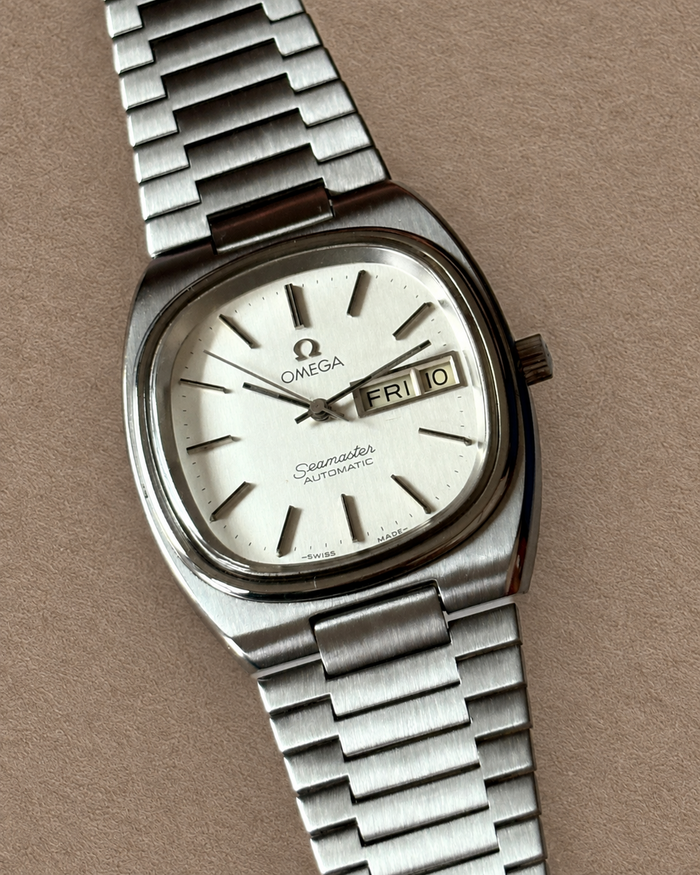 Omega Seamaster TV Day-Date Cal. 1020 Automatic Swiss Watch Steel Bracelet photo 3