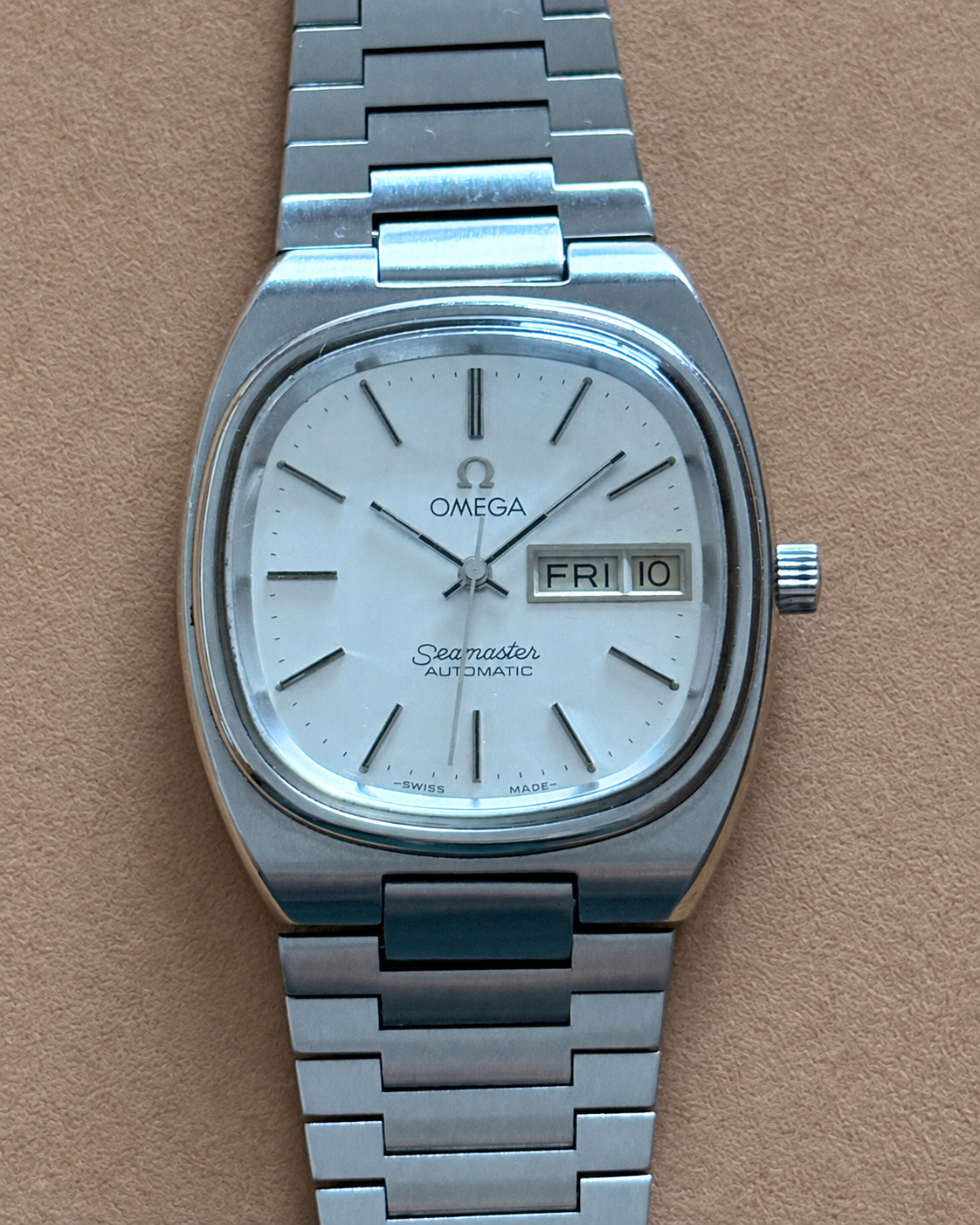 Omega Seamaster TV Day-Date Cal. 1020 Automatic Swiss Watch Steel Bracelet photo 18