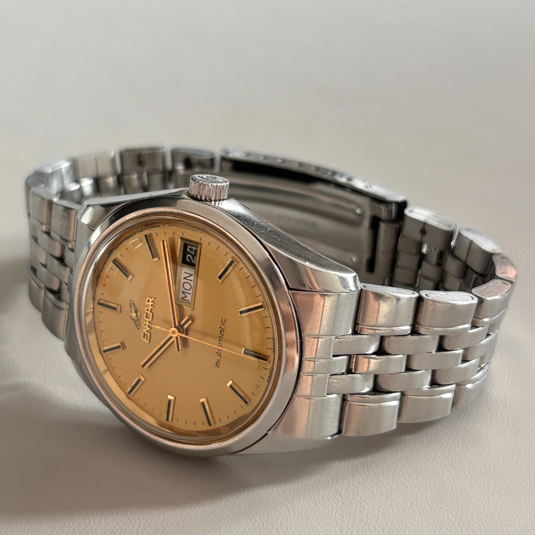 Vintage Enicar Ocean Pearl AR2168 Automatic Day-Date 25 Jewels Swiss Made 35.4mm archive photo 7