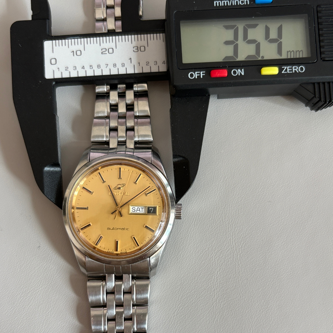 Vintage Enicar Ocean Pearl AR2168 Automatic Day-Date 25 Jewels Swiss Made 35.4mm archive photo 9