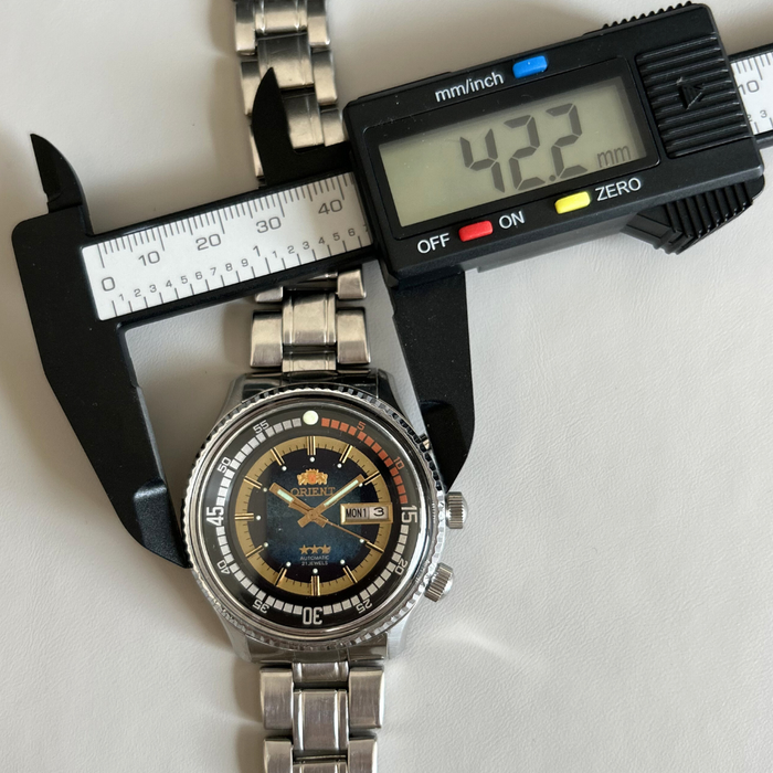 Vintage Orient 3 Star Day-Date Automatic 21J Cal. 46941 Ref 469620B-7G PT 42.2mm image 9
