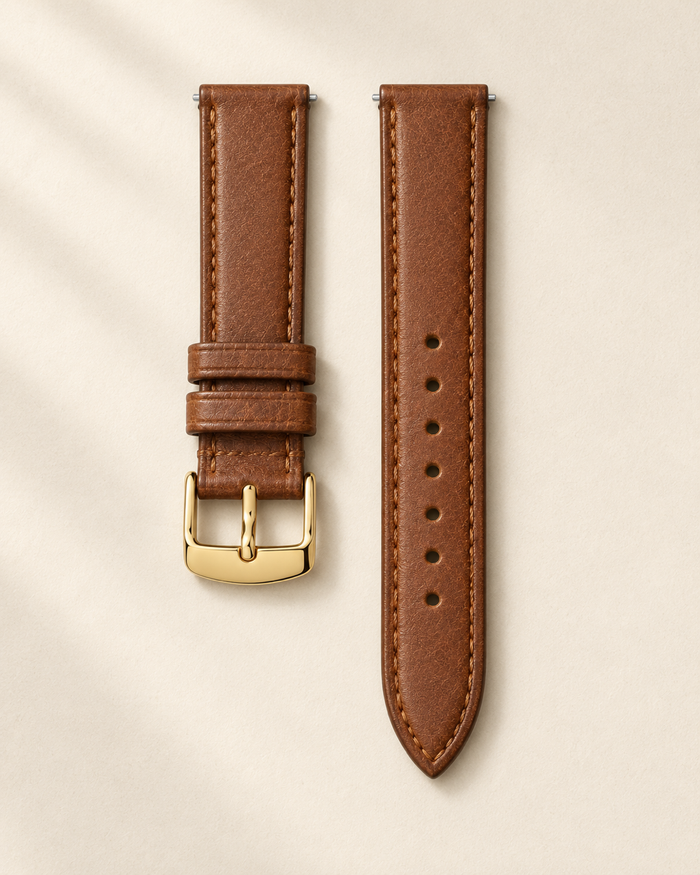 The Ambra — Toffee Leather Strap