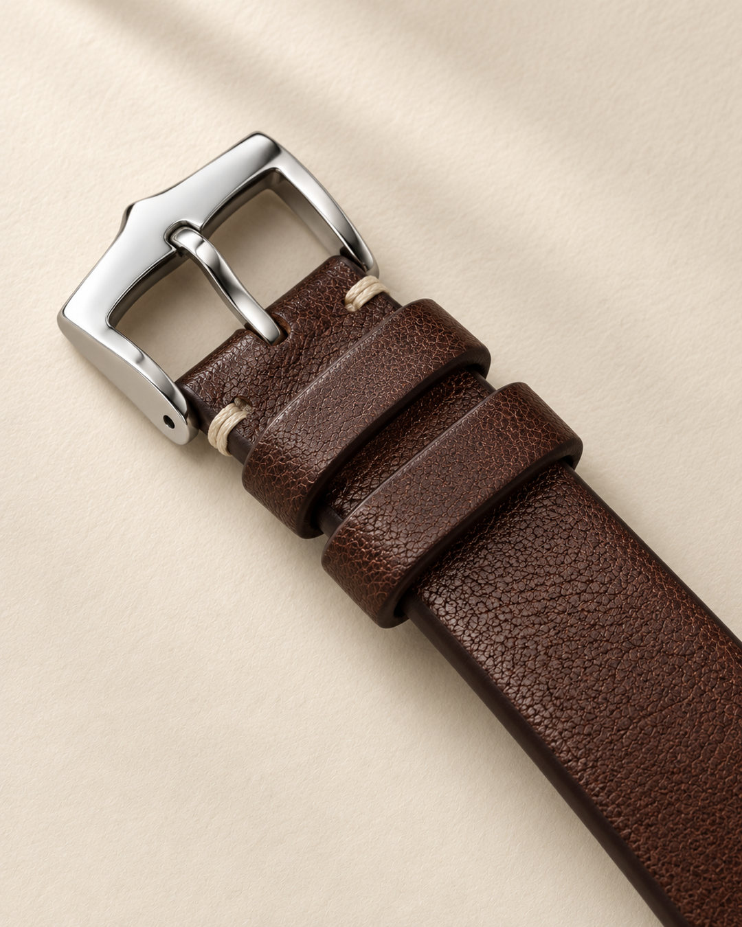 The Artigiano — Hand-Stitched Coffee Leather Strap