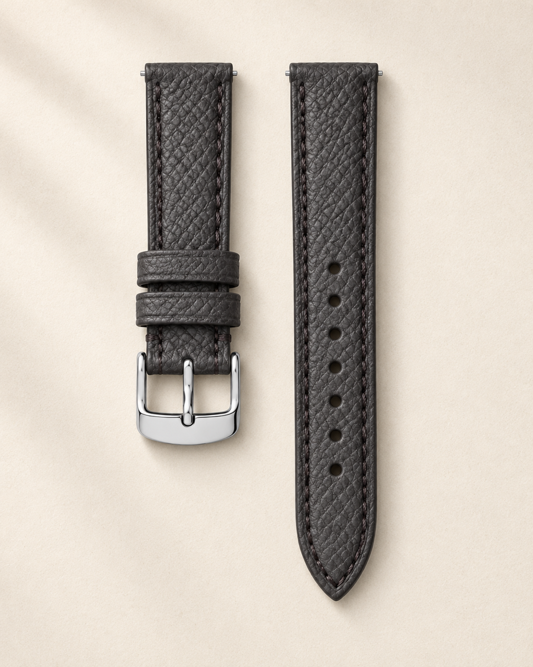 The Slate — Textured Grey Leather Strap