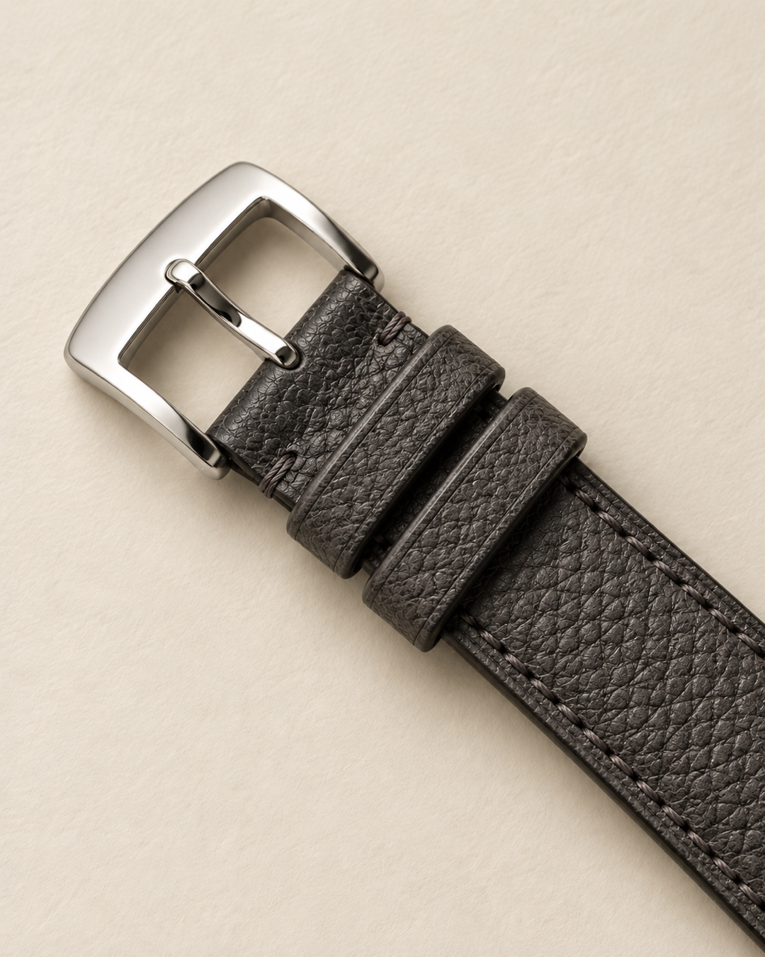 The Slate — Textured Grey Leather Strap