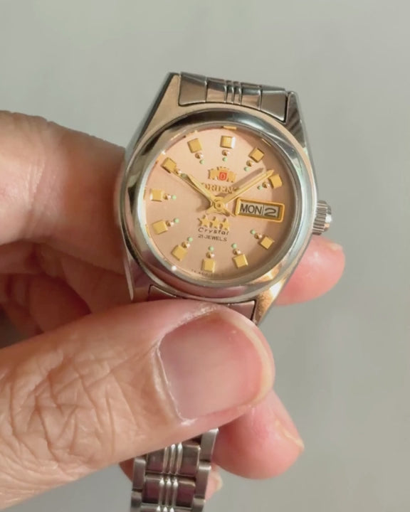Orient Three Star Brown Dial automatic vintage watch video