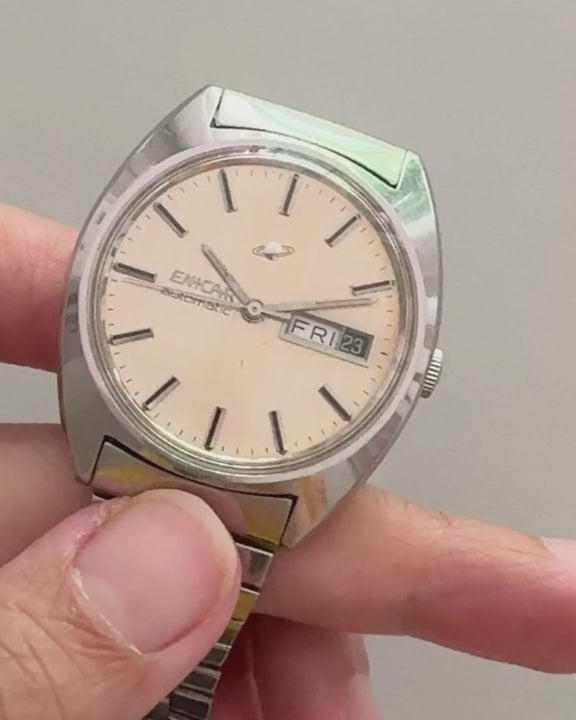 Enicar Ocean Pearl Day Date 25J automatic vintage watch video