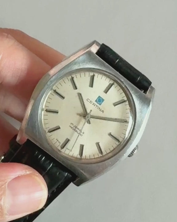 Certina 17J manual wind vintage watch video