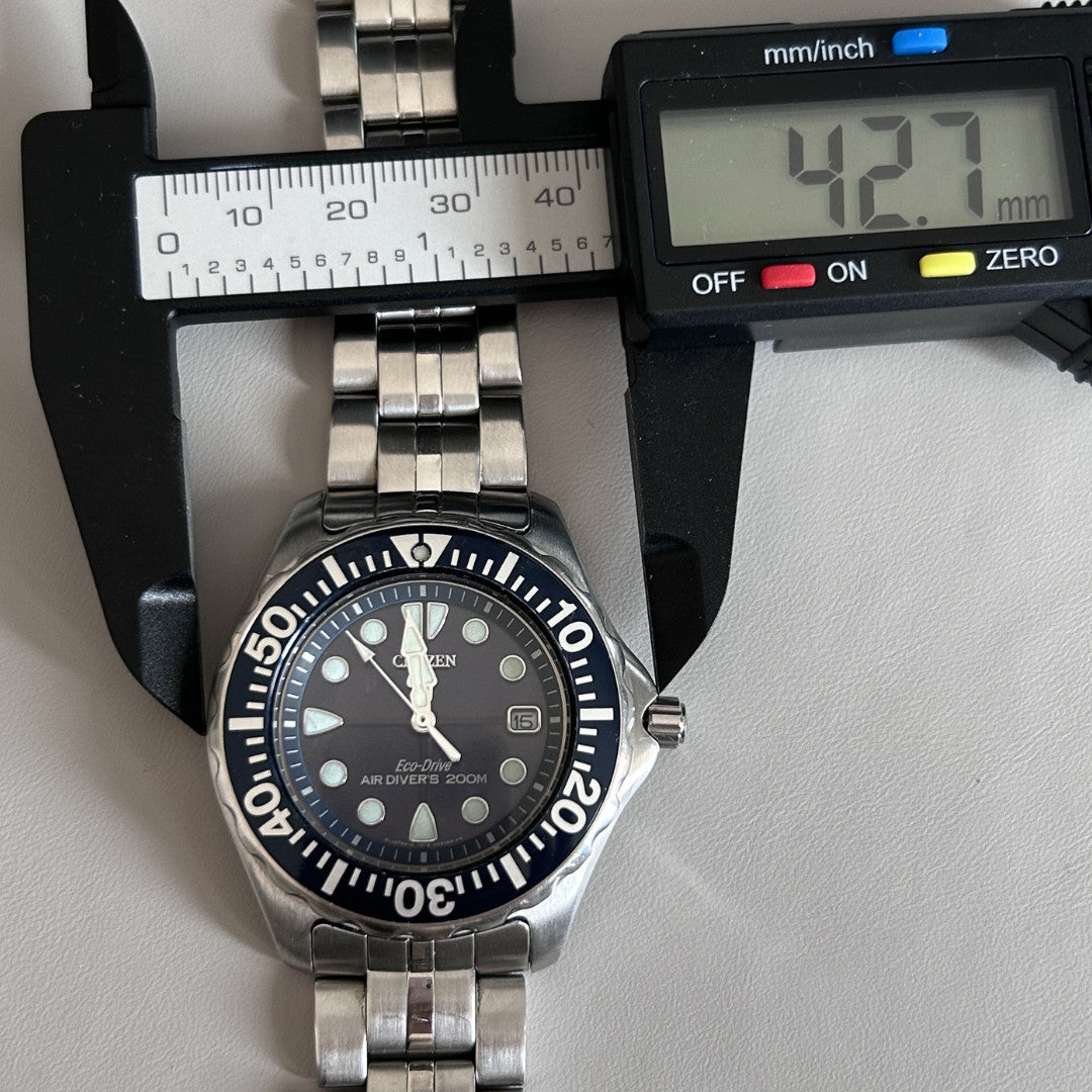 Citizen Eco-Drive Diver 200m 7878-H16722 Vintage 1990s Japan Quartz Watch archive image 7