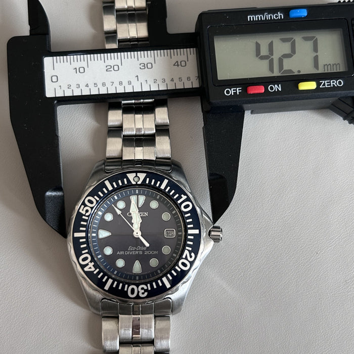 Citizen Eco-Drive Diver 200m 7878-H16722 Vintage 1990s Japan Quartz Watch image 7
