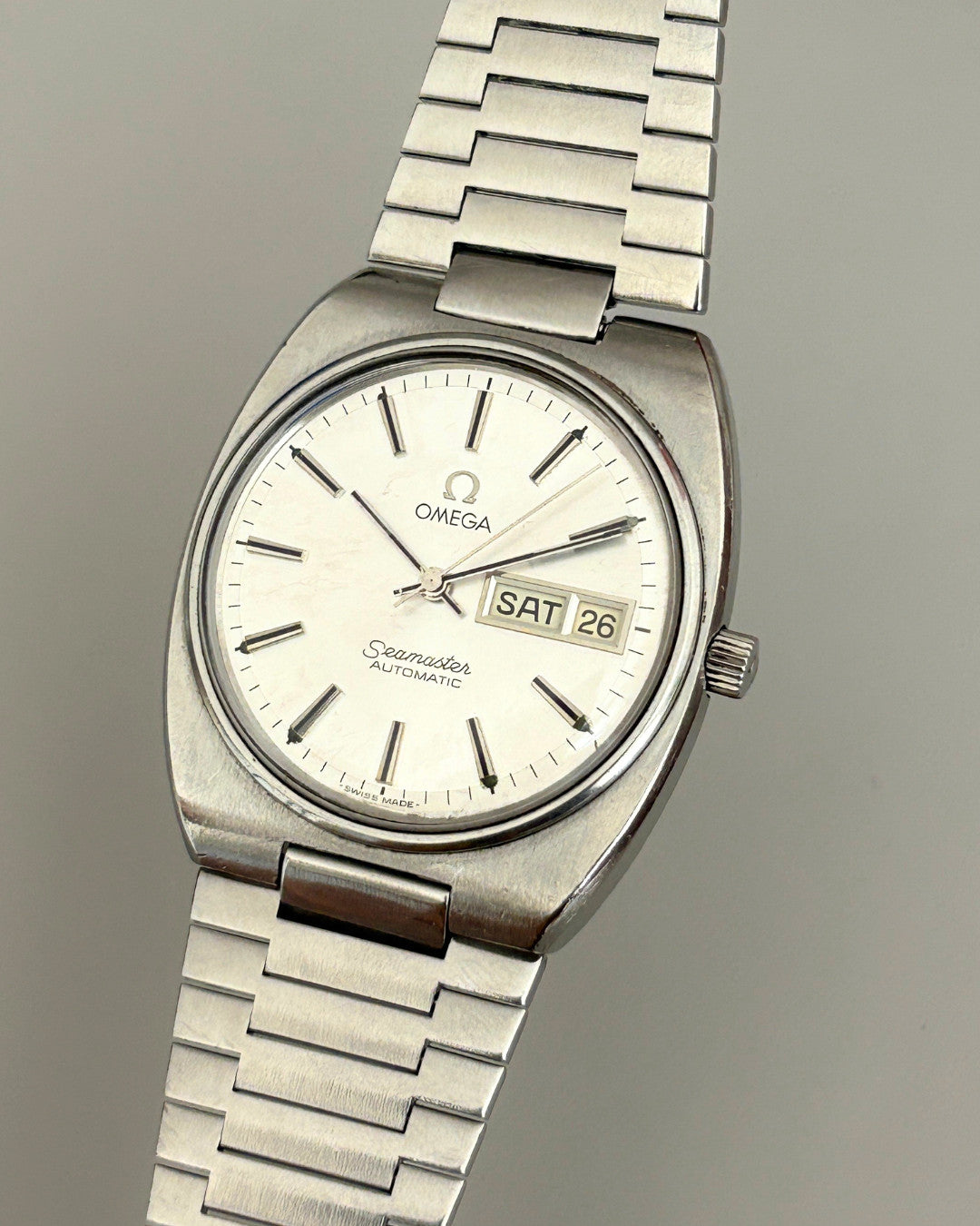 Omega Seamaster 166.0216 Day-Date Cal. 1020 35mm Automatic Watch Swiss Made image 4
