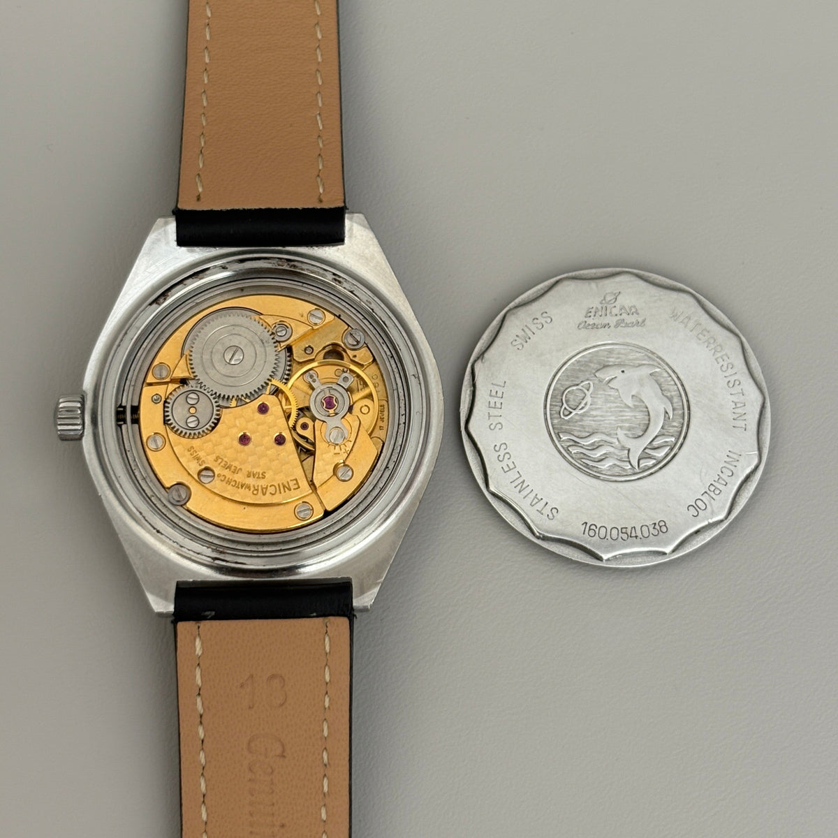 Enicar Ocean Pearl AR160 17J Manual Wind Men’s Watch Swiss Vintage image 12
