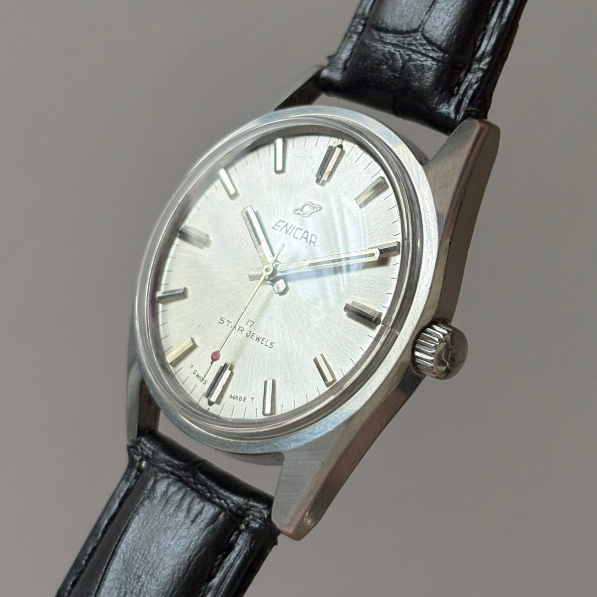 Vintage Enicar Ocean Pearl AR160 17 Jewels Hand-Wind Swiss Men’s Watch archive image 3