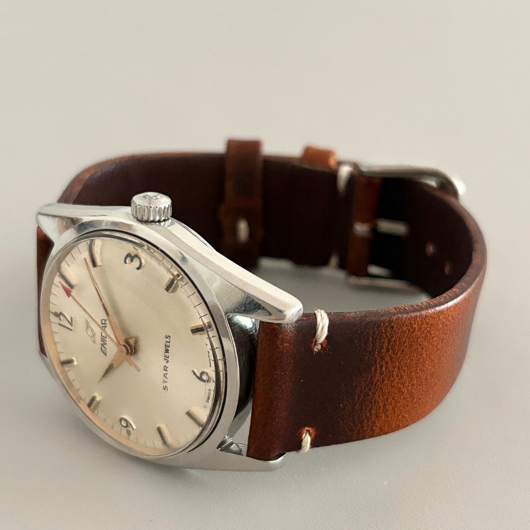 Vintage Enicar Ocean Pearl Star Jewels Special Champagne Dial Hand-Wind Swiss archive image 12