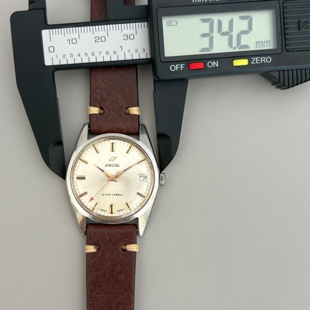Enicar Ocean Pearl AR1141 Date 17J Manual Wind Men’s Watch Swiss image 9
