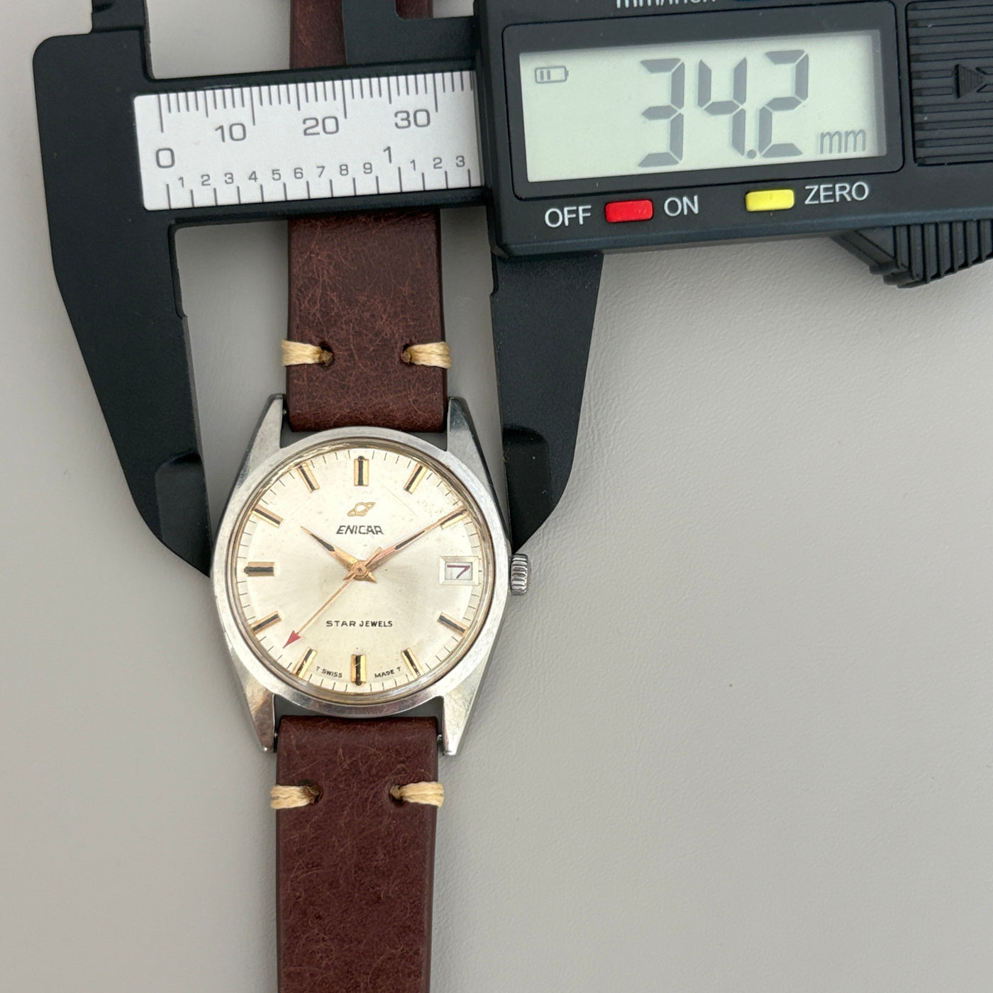 Enicar Ocean Pearl AR1141 Date 17J Manual Wind Men’s Watch Swiss image 9