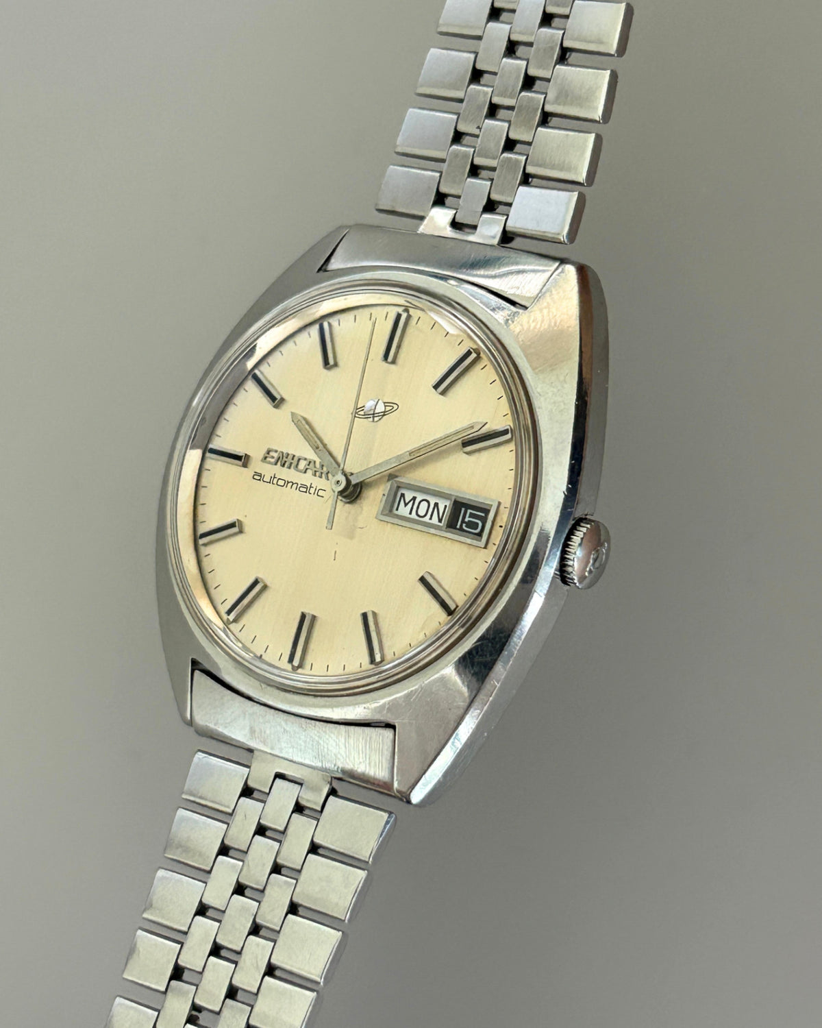 Enicar Ocean Pearl Day Date 25J Automatic Men’s Watch 1970s Swiss image 4
