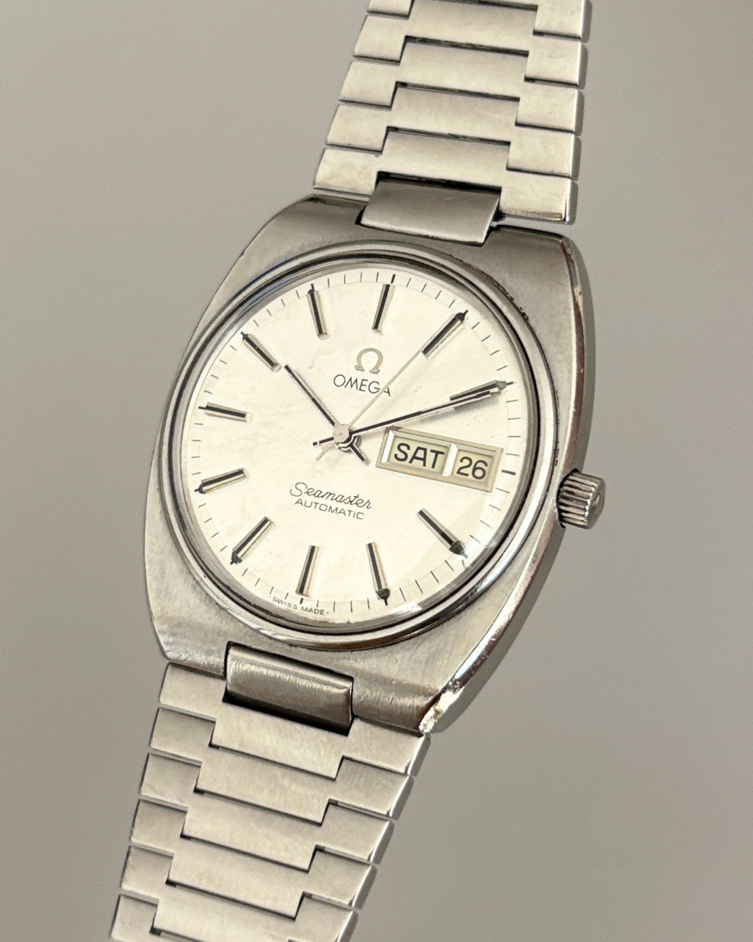 Omega Seamaster 166.0216 Day-Date Cal. 1020 35mm Automatic Watch Swiss Made image 7