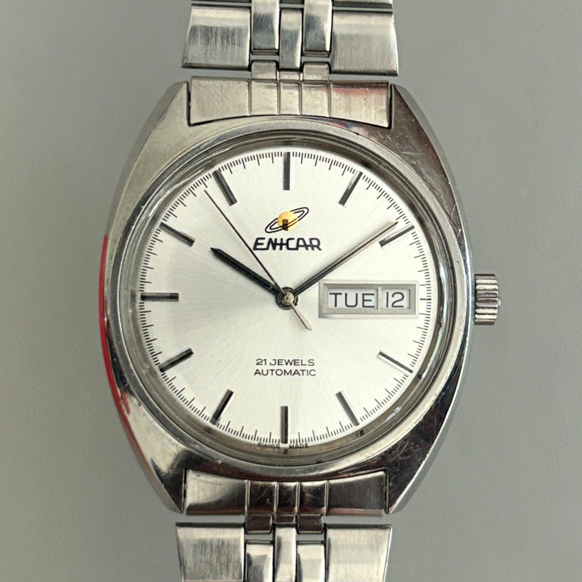 Vintage Enicar Ocean Pearl AR-2158 Automatic Day Date 21J Swiss Men’s Watch archive image 1