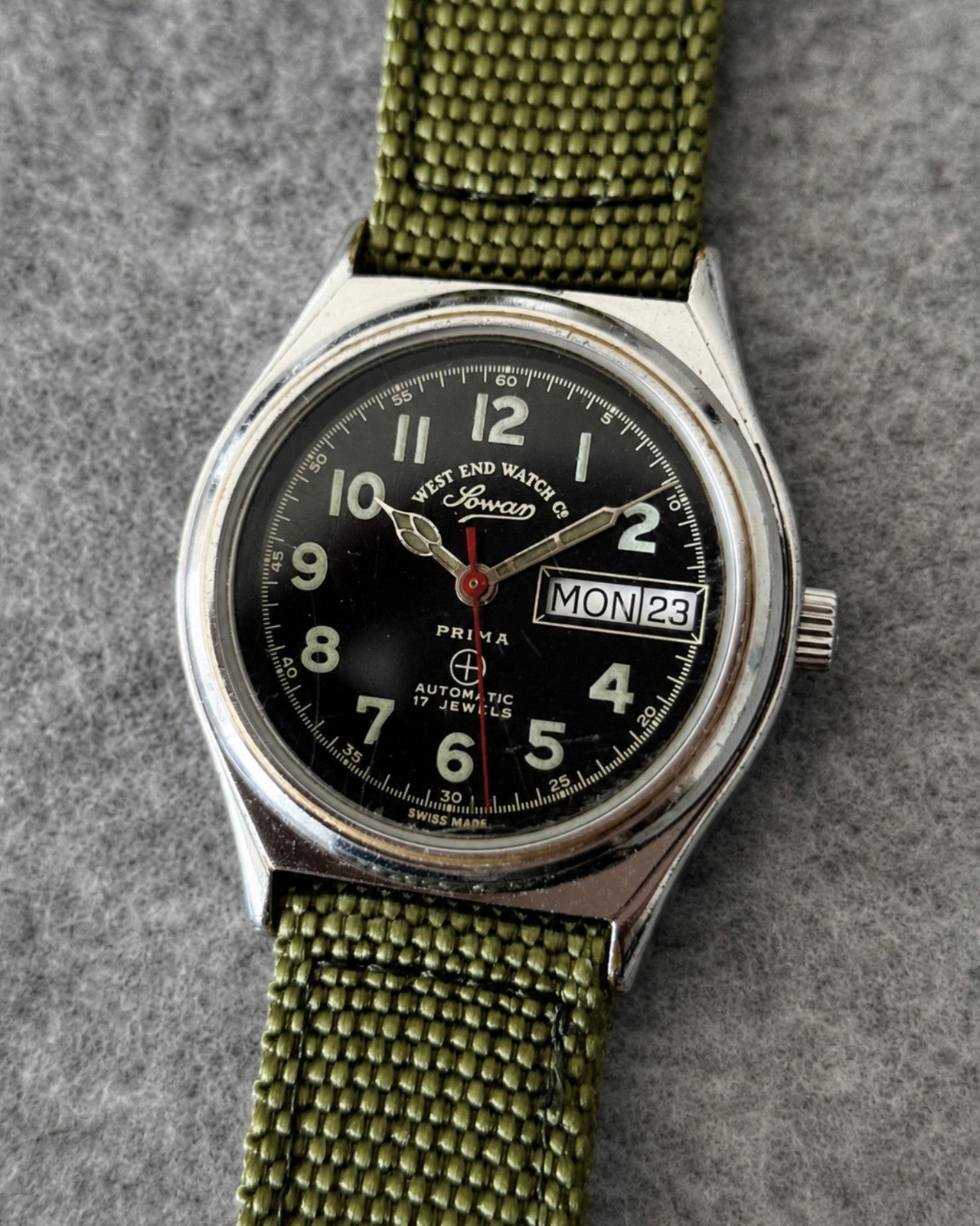 West End Sowar 17J Automatic 34mm Vintage Men’s Watch Swiss image 13