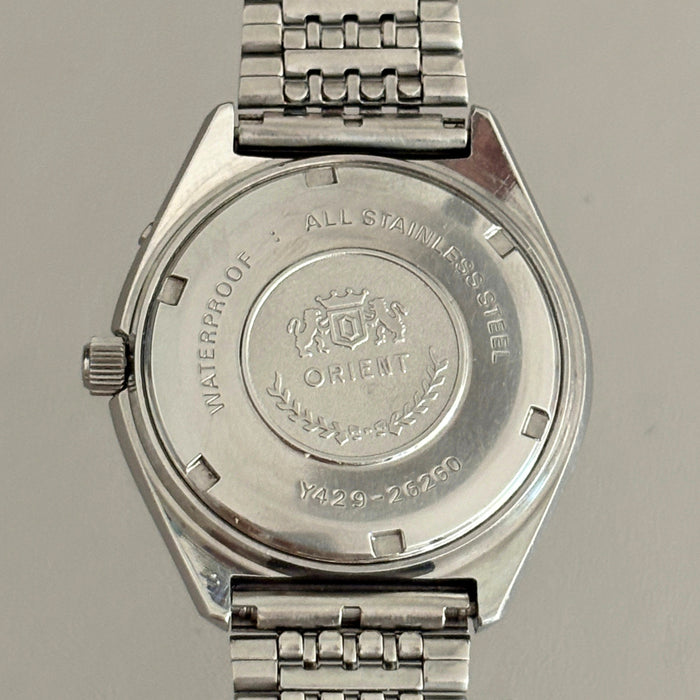 Rare 1970s Orient Y429-26260 23J Automatic Green MOP Dial Vintage Men's Watch image 4