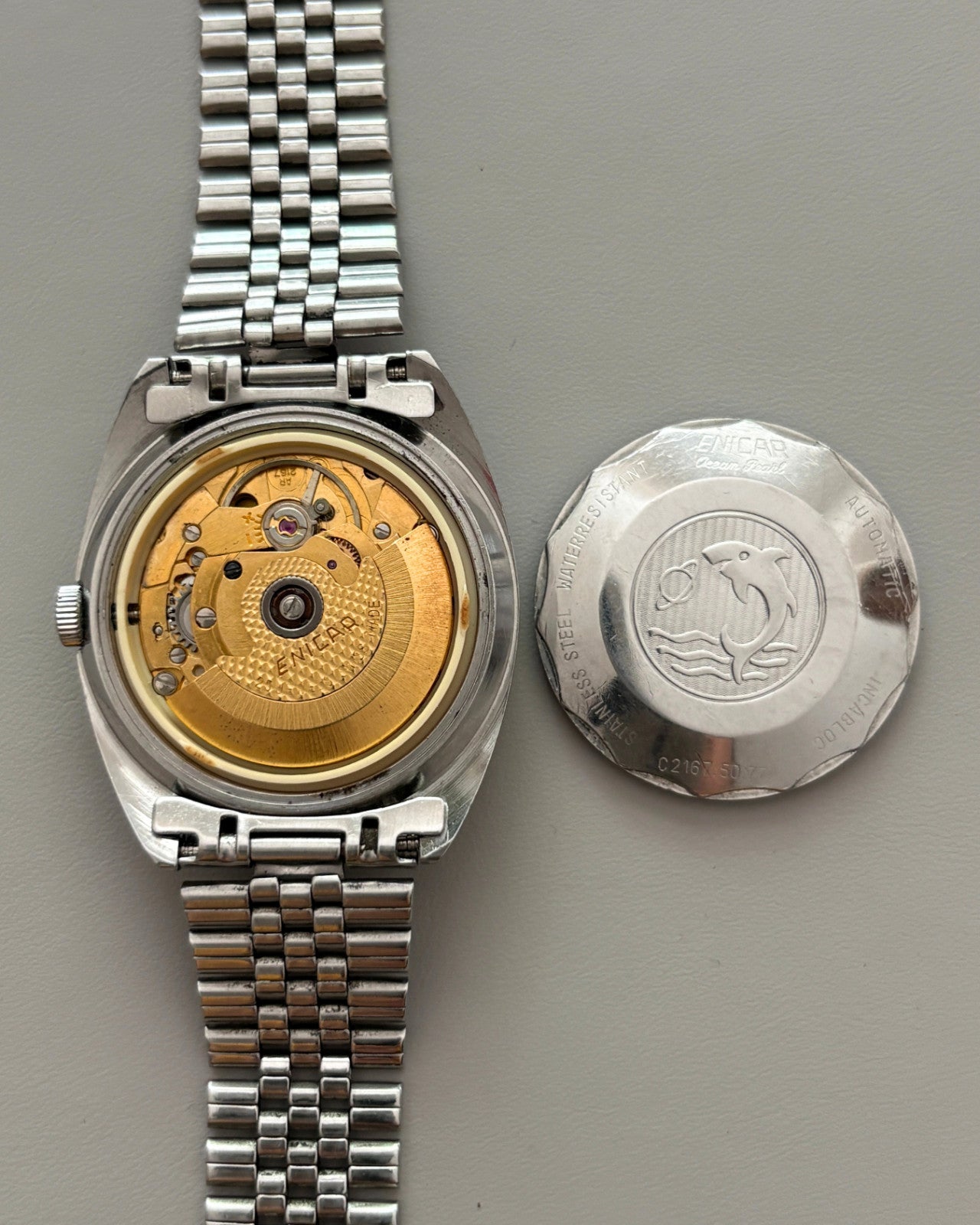 Enicar Ocean Pearl Day Date 25J Automatic Men’s Watch 1970s Swiss image 7