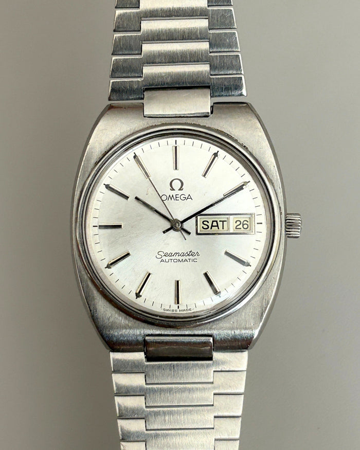 Omega Seamaster 166.0216 Day-Date Cal. 1020 35mm Automatic Watch Swiss Made image 2
