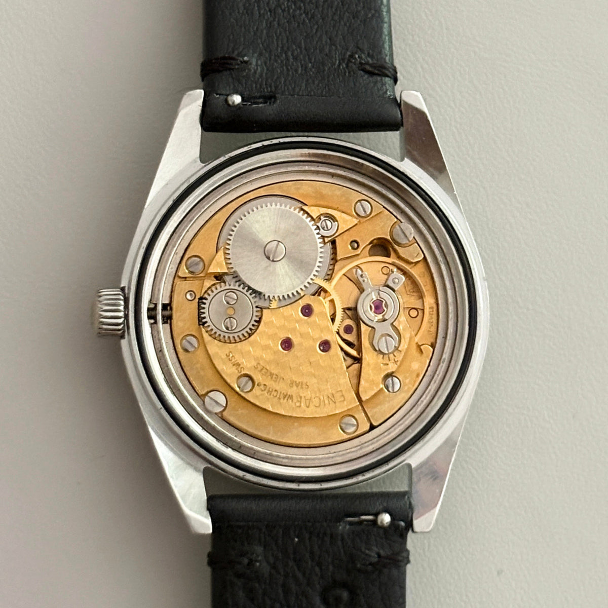 Vintage Enicar Ocean Pearl AR160 17 Jewels Hand-Wind White Dial Men’s Watch archive image 5