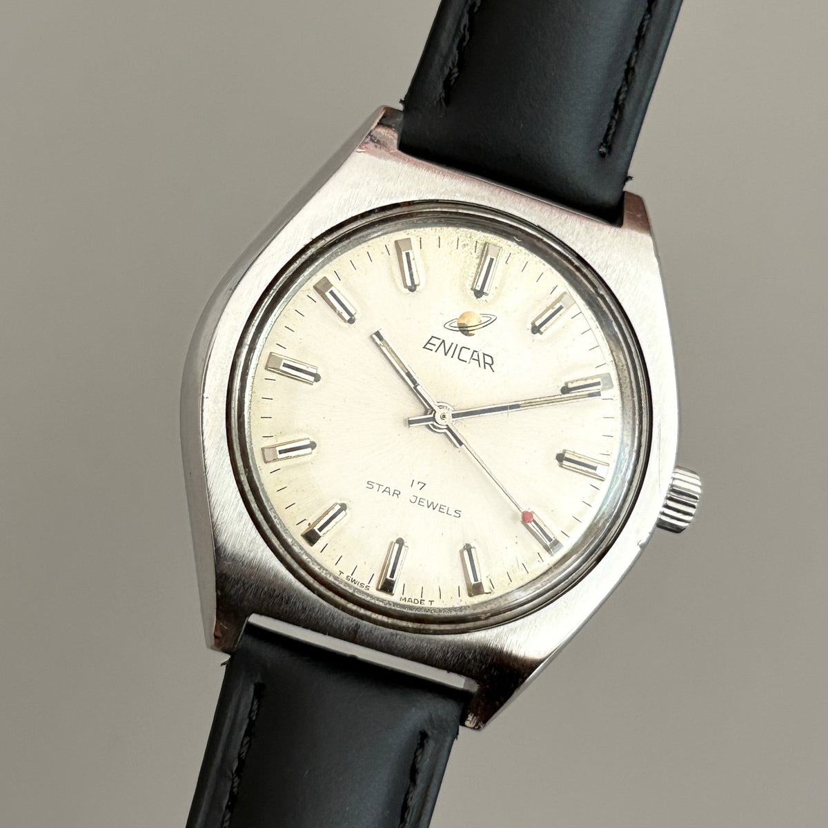 Enicar Ocean Pearl AR160 17J Manual Wind Men’s Watch Swiss Vintage image 4
