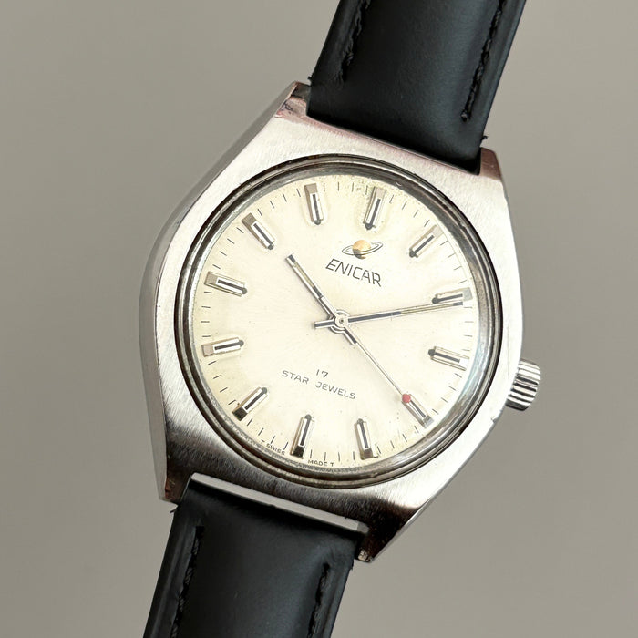 Enicar Ocean Pearl AR160 17J Manual Wind Men’s Watch Swiss Vintage image 4