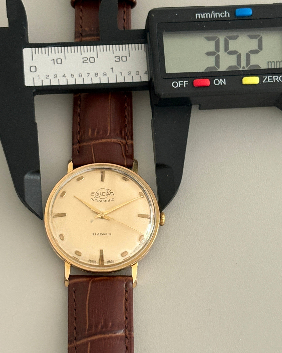 Enicar Ultrasonic Gold Plated 21J Hand-Wind Men’s Watch 1960s Swiss image 11